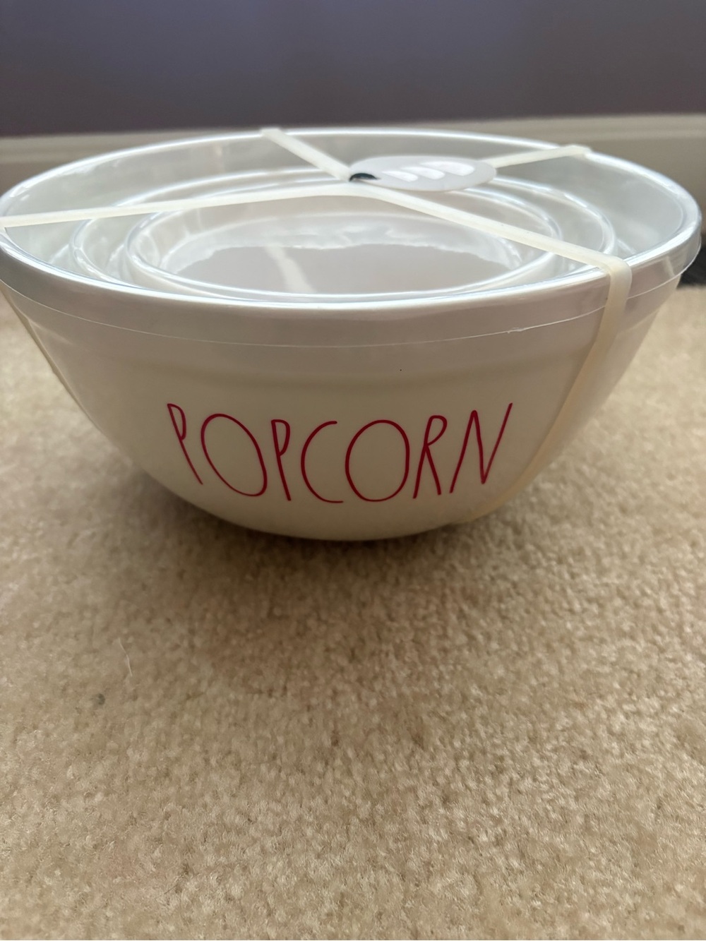 Rae Dunn Melamine Popcorn Chip Dip Bowl Set